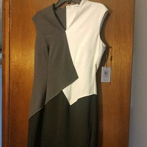 New Calvin Klein color block dress